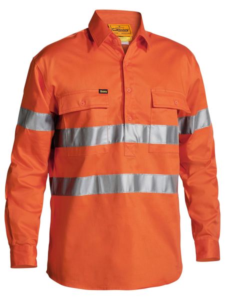 Shirt Bisley Hi Vis Taped Closed Drill 190g BTC6482