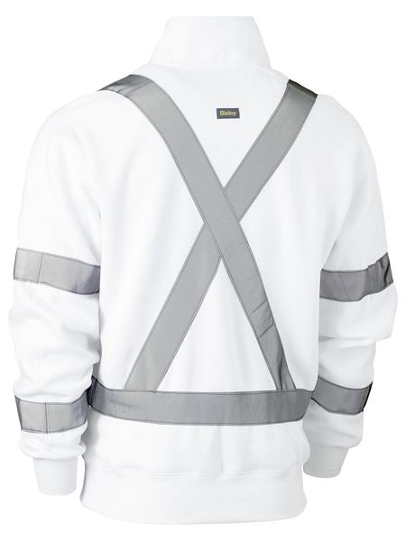 Fleece Bisley X-Taped 1/4 Zip Pullover Poly 300g White 2XL