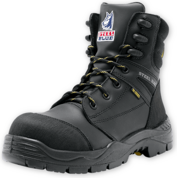 Steel Blue Mens Torquay EH Zip Boots Comp Bump Nitrile