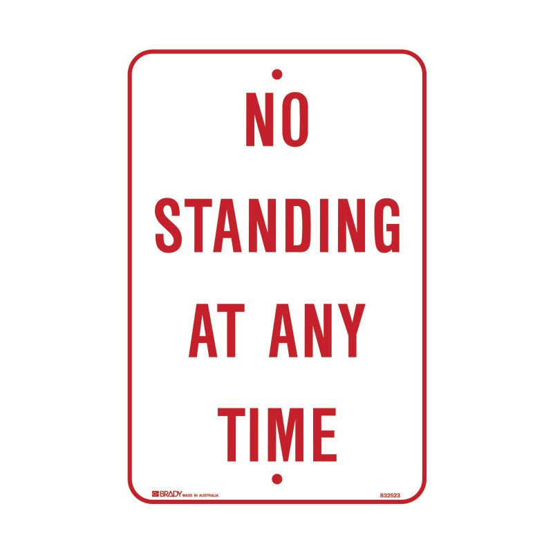 Sign (Traffic) No Standing At Any Time M 300x450