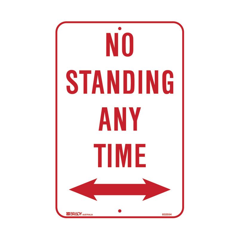 Sign (Traffic) No Standing Any Time <---> M 300x450