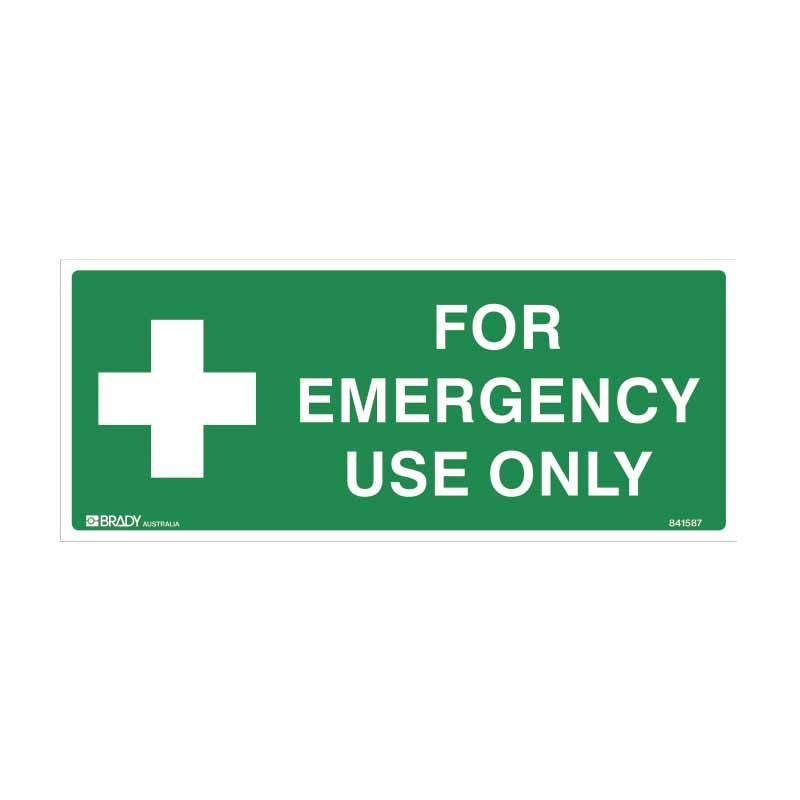 Sign For Emergency Use Only M 450x180