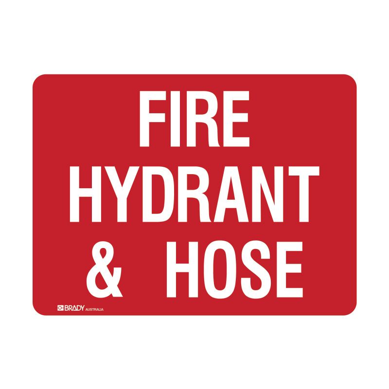 Sign (Fire) Fire Hydrant & Hose (Text) luMss 350x250