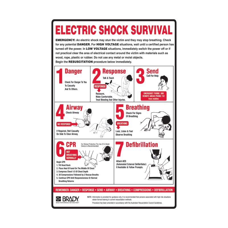 Sign Electric Shock Survival (Procedure) P 450x600