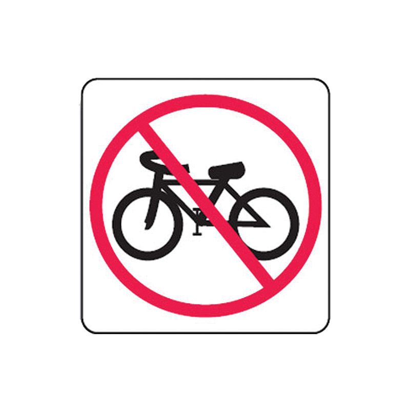 Sign (Traffic) (No Bikes) (R6-10-3) REFAC1 450x450