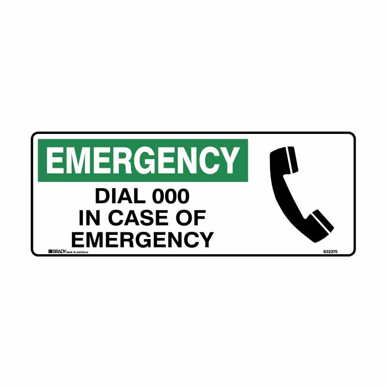 Sign Emergency Dial 000 M 450x180