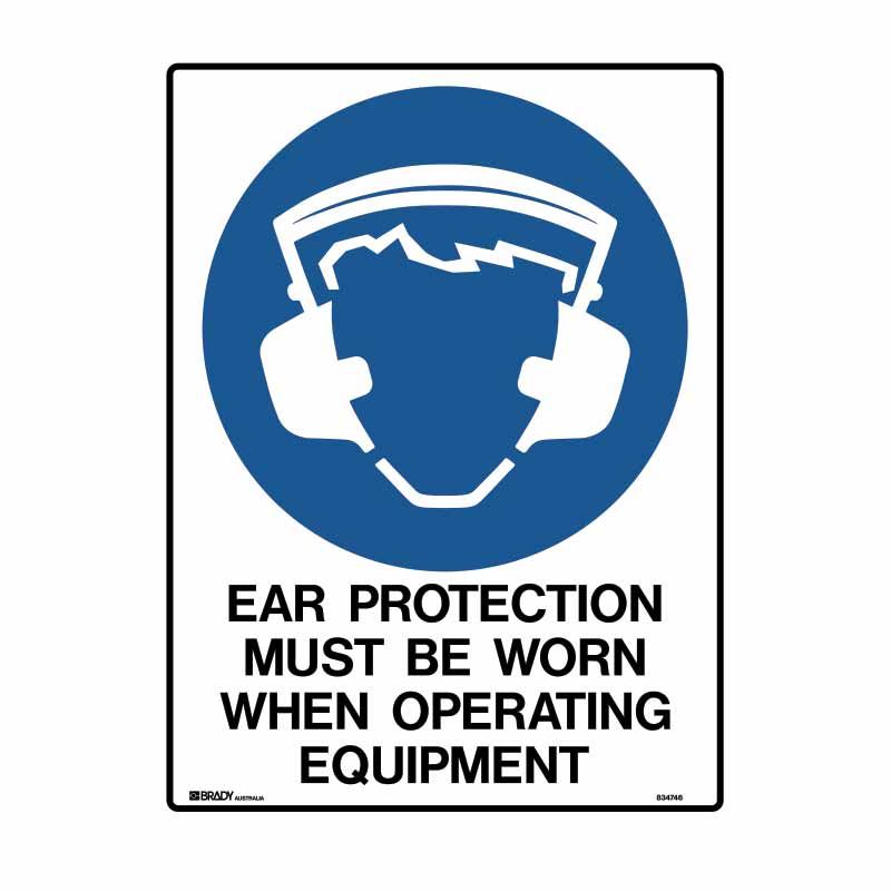 Sign (Mandatory) Ear Protection Mbw When Operating Equipment P 450x600