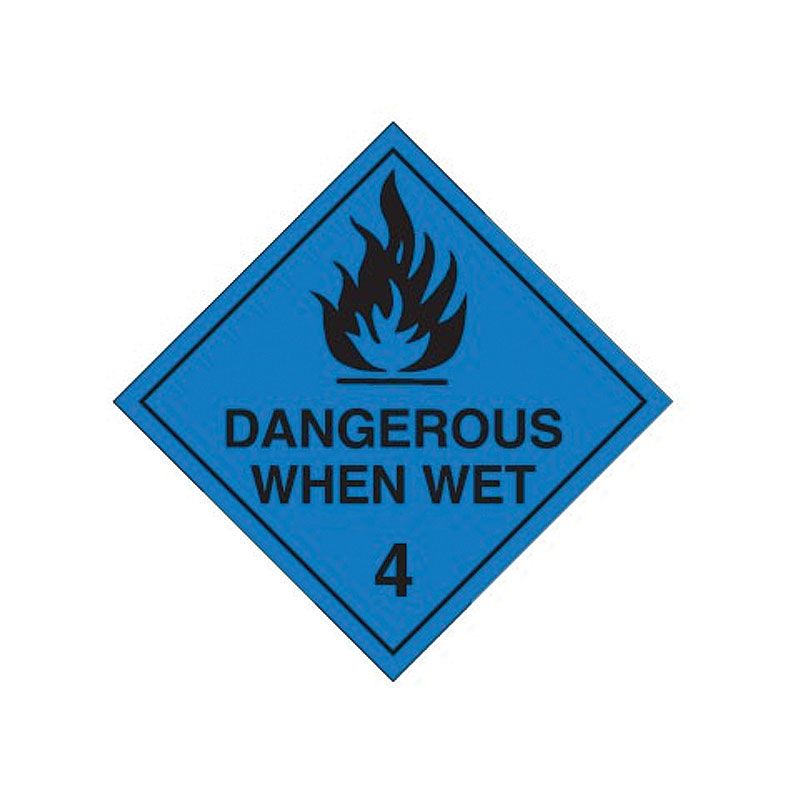 Sign DG Dangerous When Wet 4 (Black) M 270sq