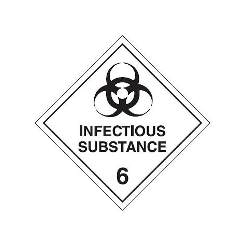 Sign DG Infectious Substance 6 M 270sq