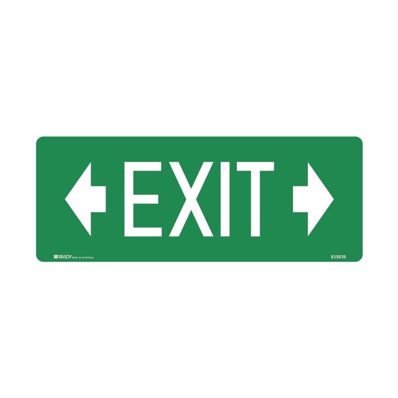 Sign (Emergency) <--- Exit ---> luMM 450x180