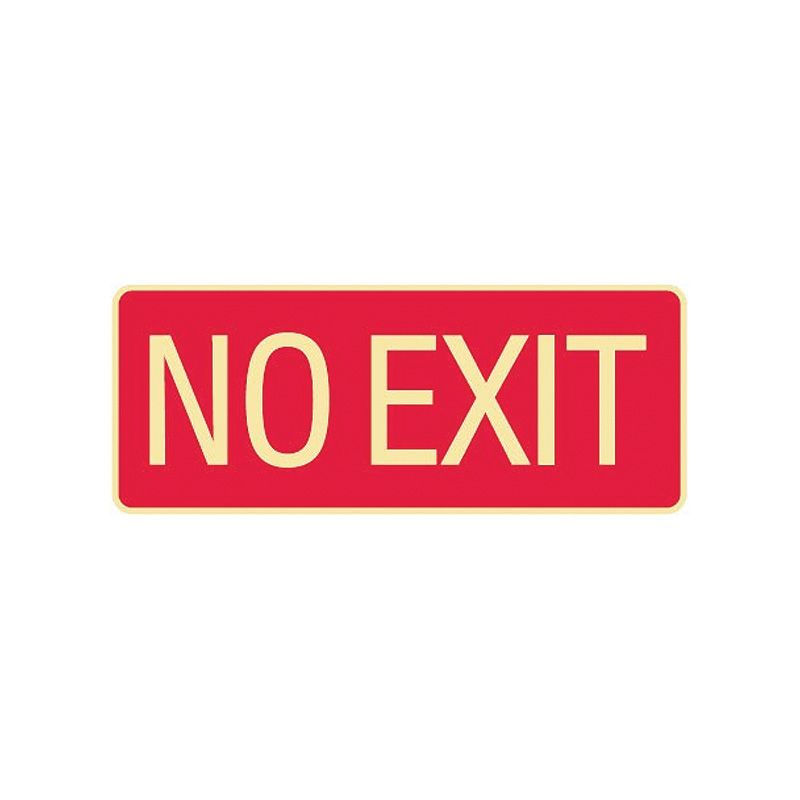 Sign (Fire) No Exit luMM 450x180