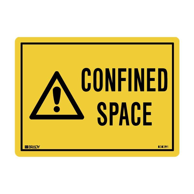 Sign (Warning) Confined Space ss 125x90 5pk