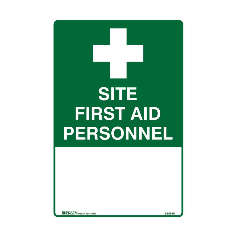 Sign Site First Aid Personnel P 300x450
