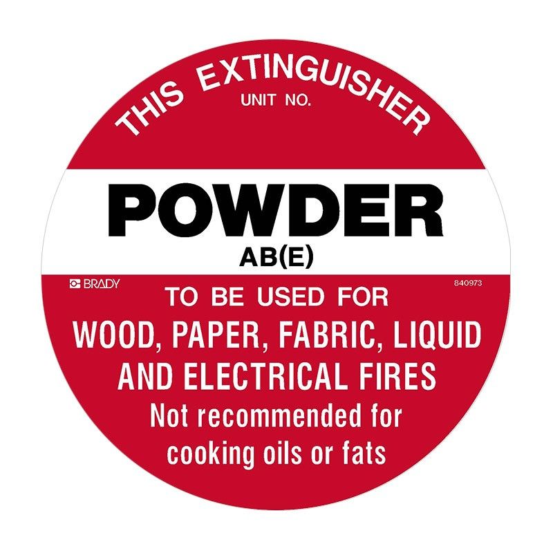 Sign (Fire) Fire Extinguisher Locator Disk - Powder abe P 250mm