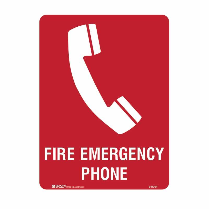 Sign (Fire) Fire Emergency Phone luMss 250x350