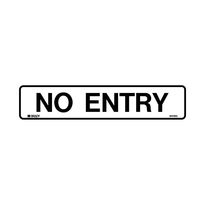Sign No Entry ss 200x45