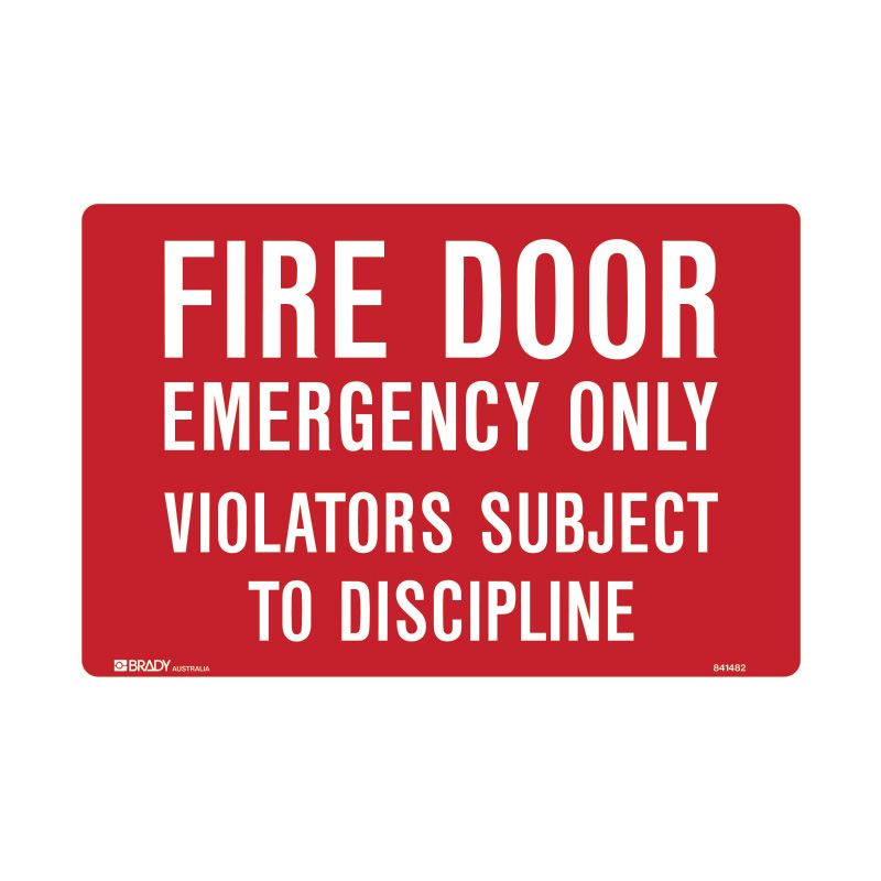 Sign (Fire) Fire Door Emergency Only P 450x300
