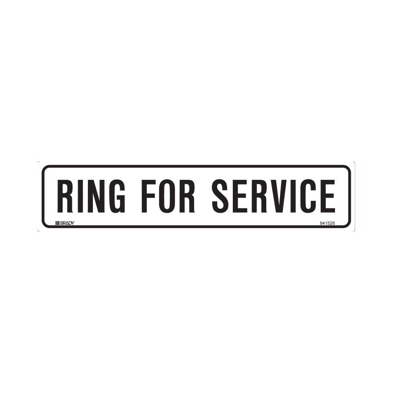 Sign Ring For Service ss 200x45 EACH