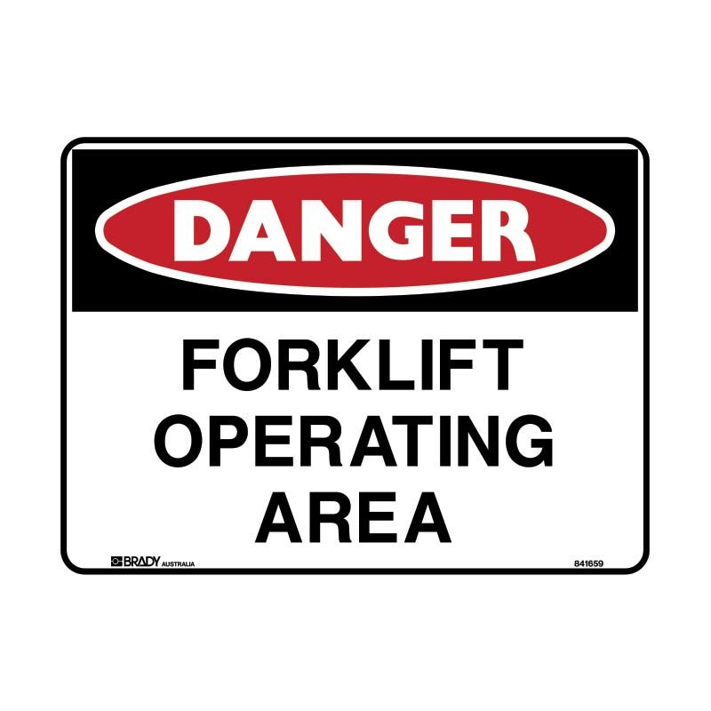 Sign Danger Forklift Operating Area M 300x225