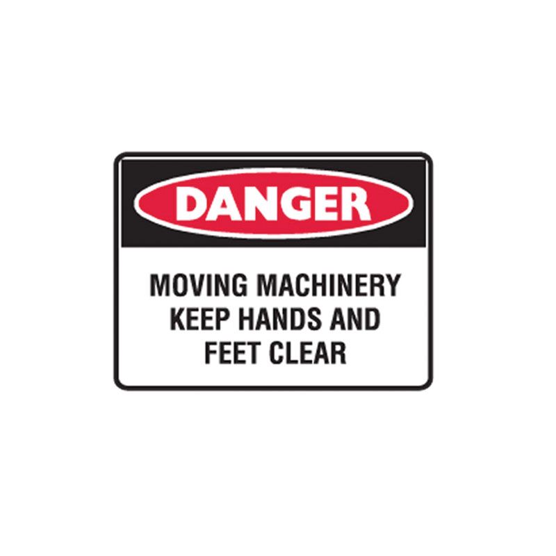 Sign Danger Moving Machinery Keep Hands Clear ss 125x90 5pk
