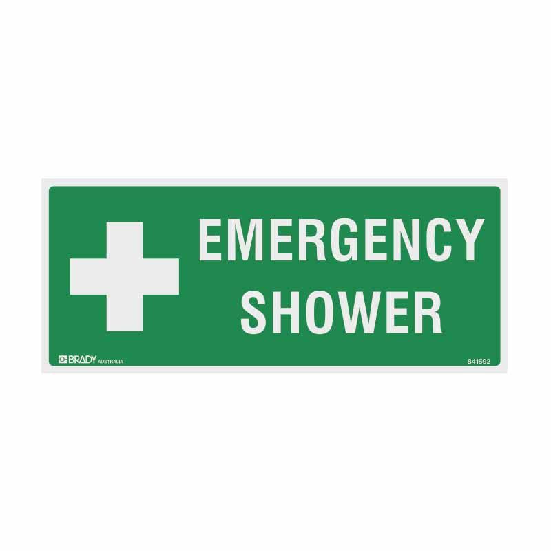Sign Emergency Shower M 450x180