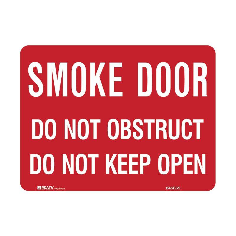 Sign (Fire) Smoke Door dn Obstruct/Keep Open luMss 350x180