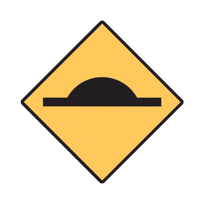 Sign (Traffic) (Road Hump) (W5-10) REFAC1 600x600
