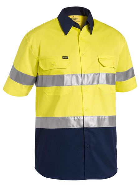 Shirt Bisley Hi Vis Taped Vented SS Drill 155g BS1896