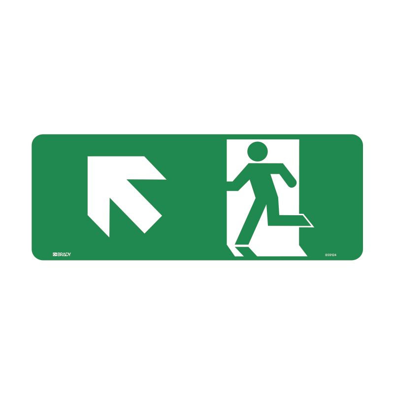 Sign (Emergency) (Left Arrow Up) Moving Person luMM 450x180