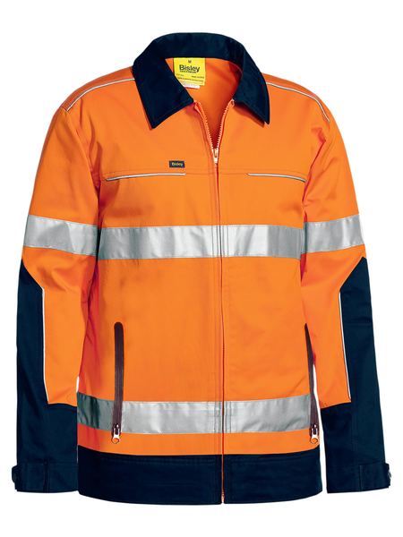 Jacket Bisley Hi Vis Taped Drill Liquid Repellent 240g BJ6917T