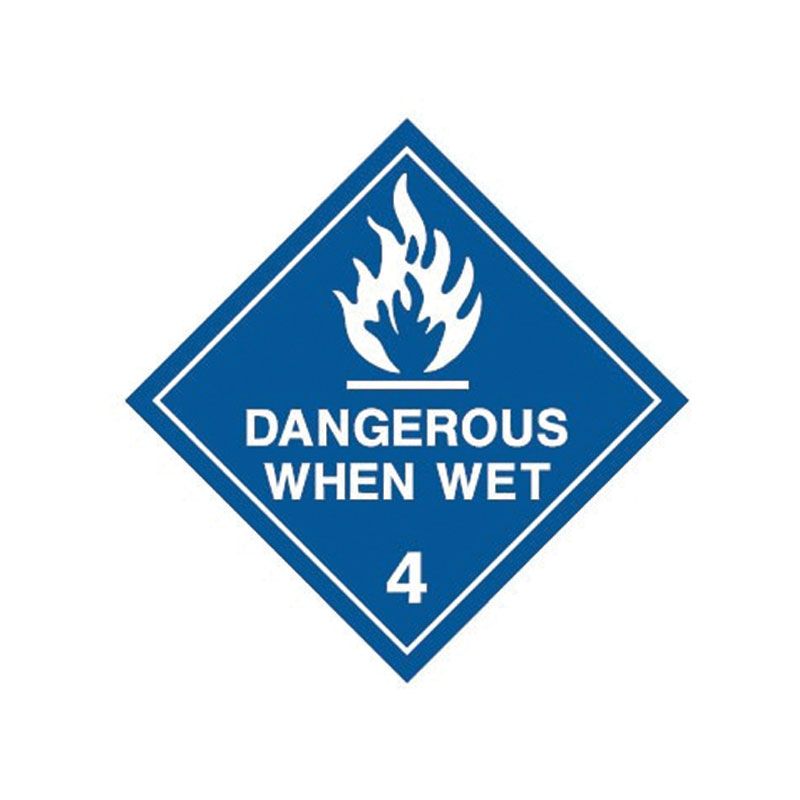 Sign DG Dangerous When Wet 4 (White) M 270sq