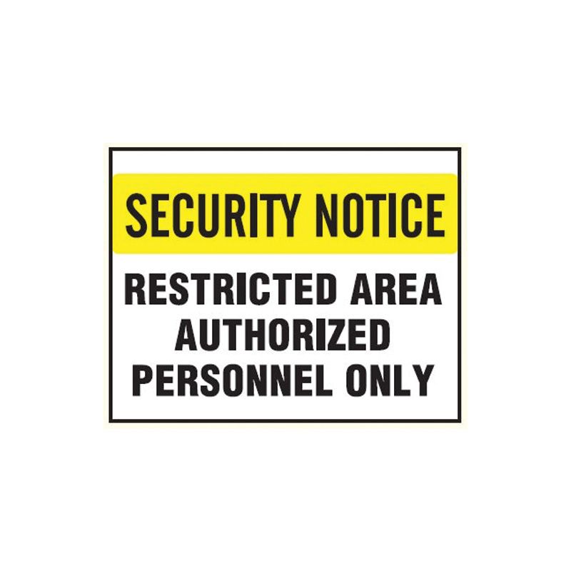 Sign (Security) Restricted Area APO P 450x300