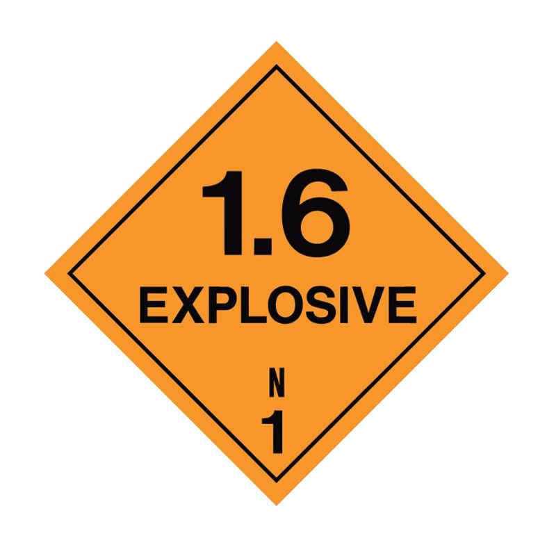 Sign DG Explosive 1.6 M 270sq