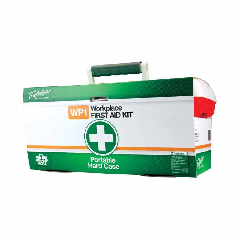 Trafalgar WP1 Portable Hardcase First Aid Kit Low Risk 1-50/High Risk 1-25