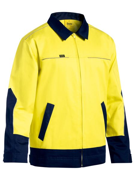 Jacket Bisley Hi Vis Drill Liquid Repellent 240g BJ6917