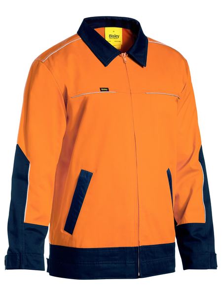 Jacket Bisley Hi Vis Drill Liquid Repellent 240g BJ6917