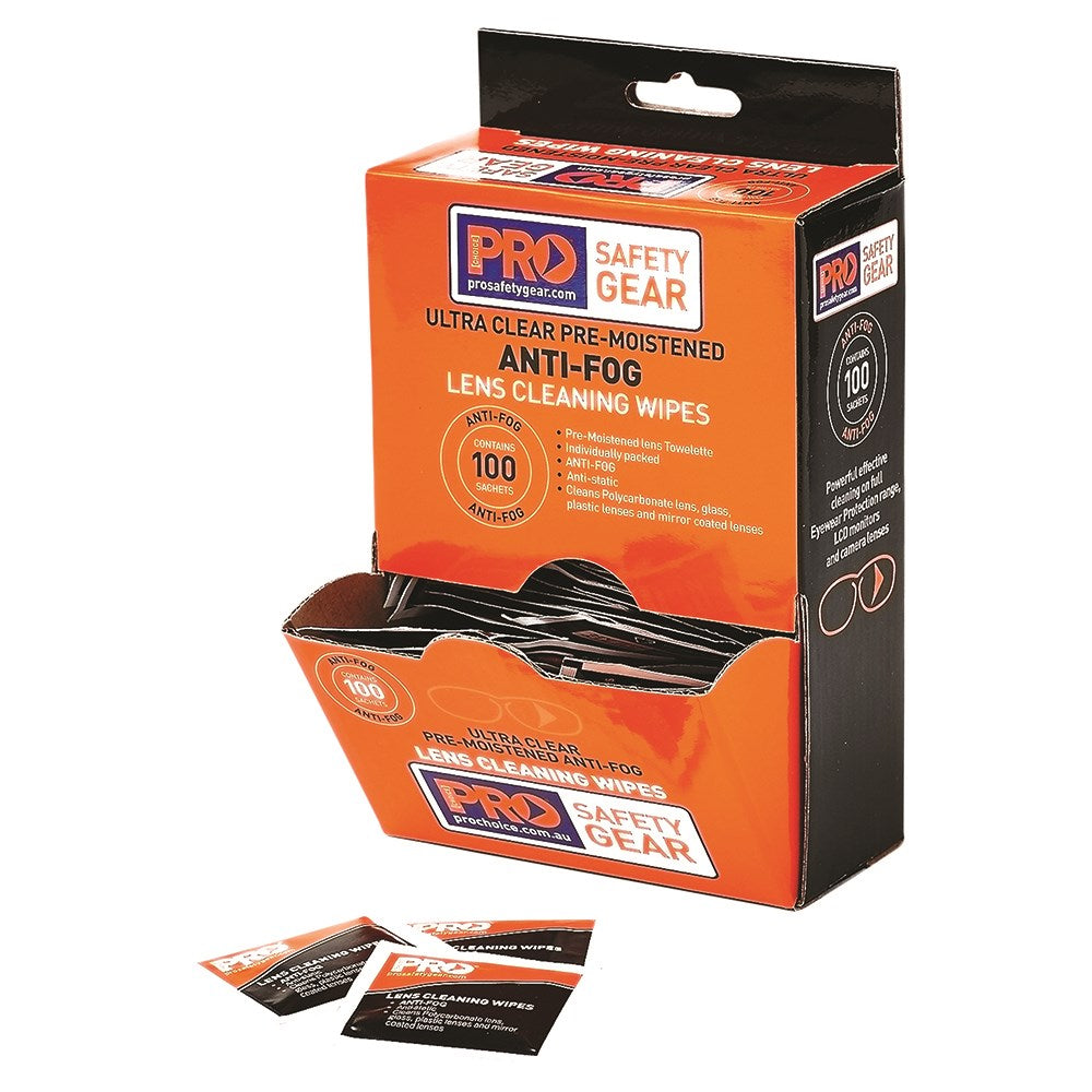 ProChoice Anti-Fog Lens Cleaning Wipes 100/box
