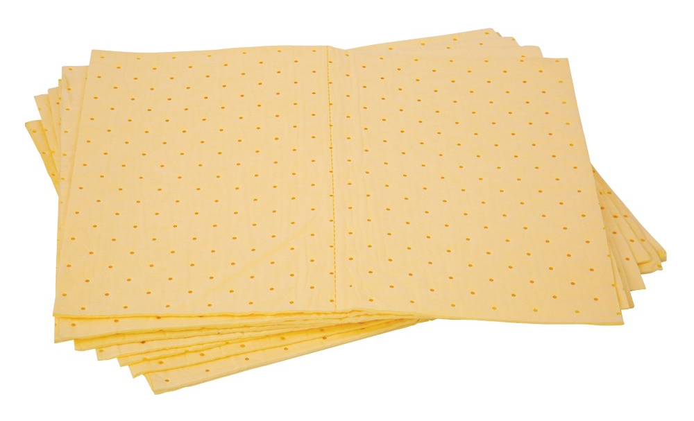 Pratt Hazchem Spill Pads Yellow 300gsm 10pk