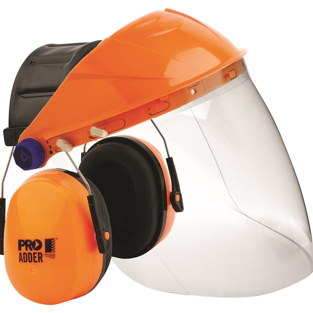 ProChoice Assembled Browguard + Clear Economy Visor + Adder Ear Muffs 5/32dB
