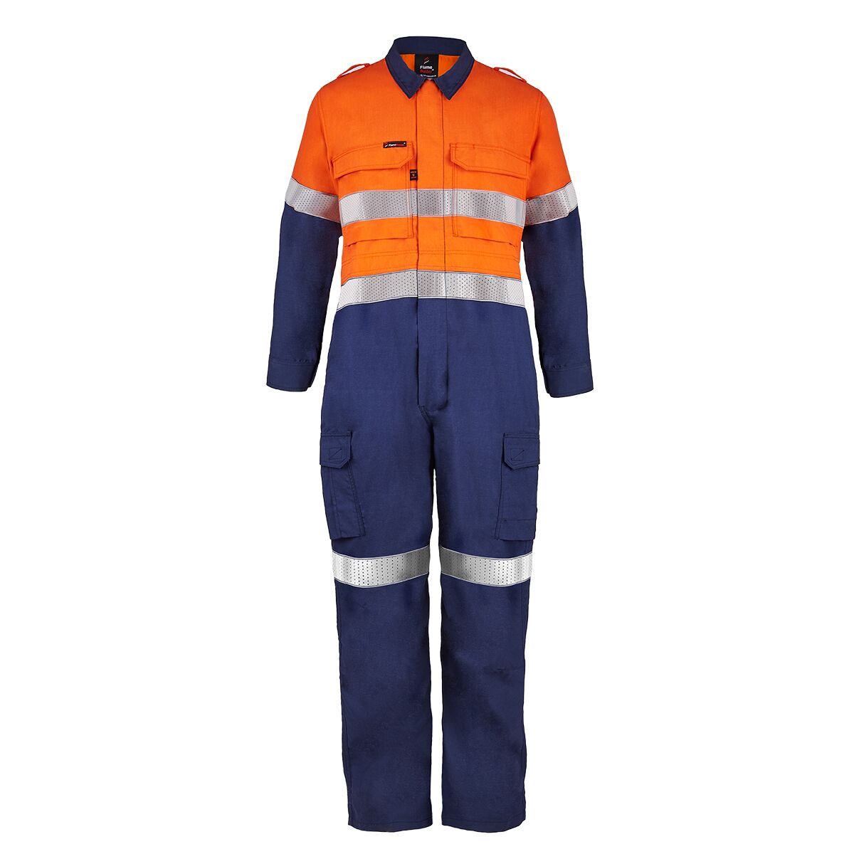 FlameBuster Torrent Fr Mens Orange/Navy Taped Coveralls atpv 9/HRC2 180g 77R