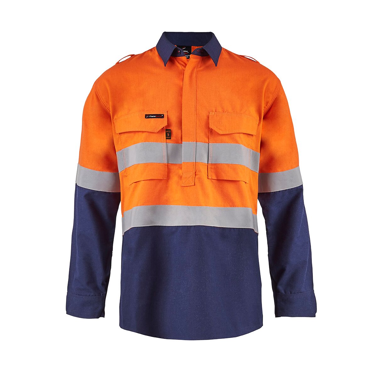FlameBuster Torrent Fr Orange/Navy Taped Closed Shirt atpv 9/HRC2 180g Xs