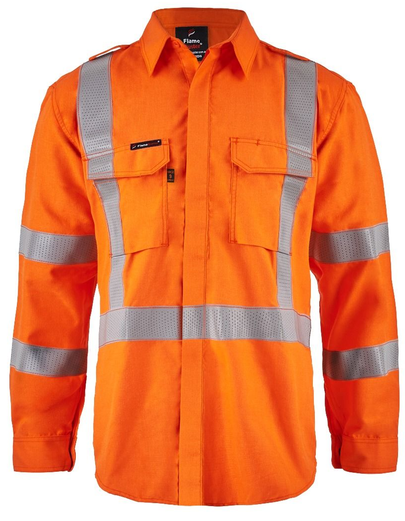 FlameBuster Torrent FR Mens Orange X-Taped Shirt atpv 9/HRC2 180g L
