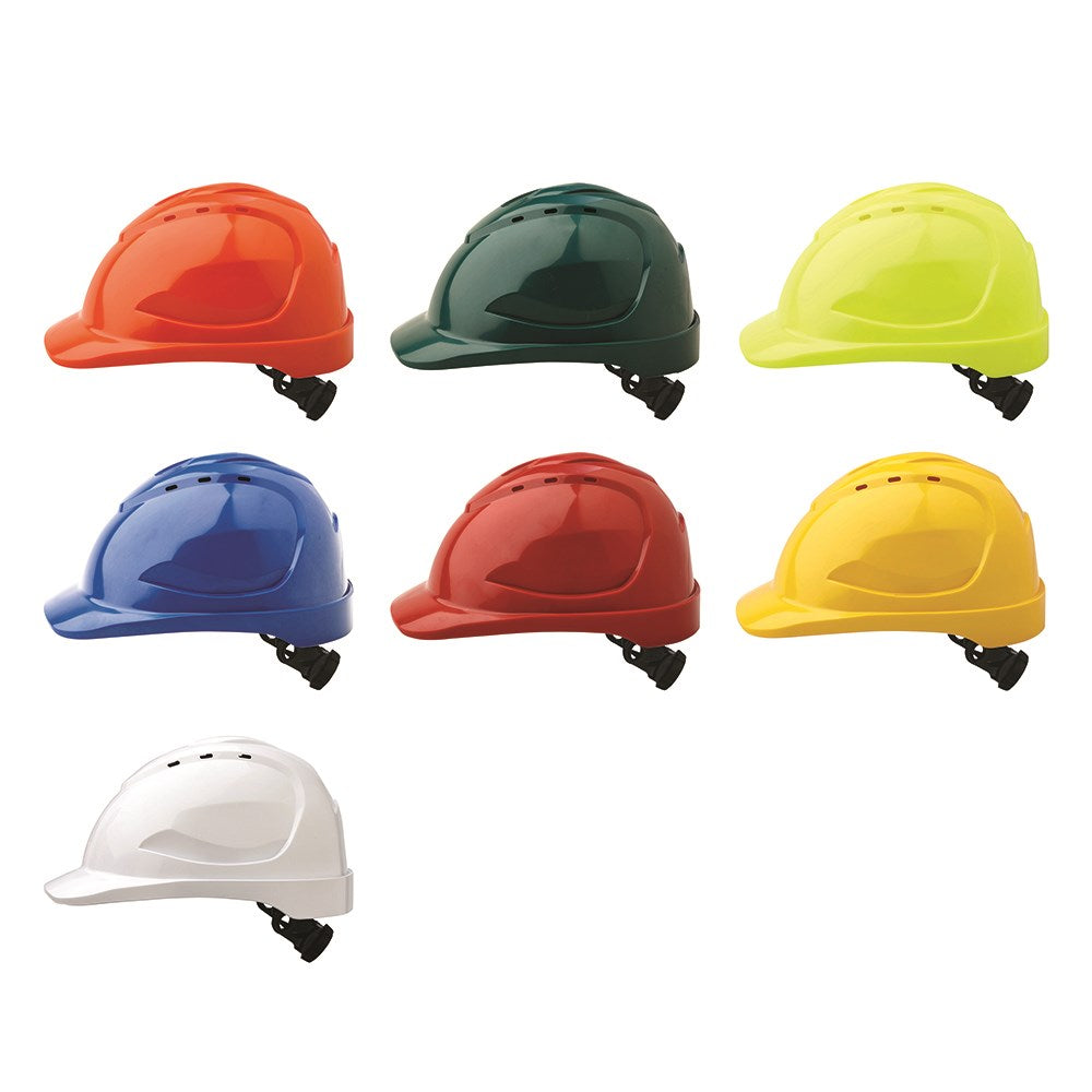 ProChoice Red V9 Vented Hard Hat with Ratchet Harness
