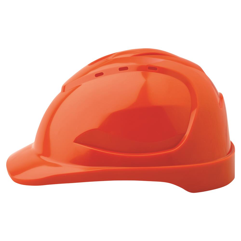 ProChoice Fluoro Orange V9 Vented Hard Hat with Push-Lock Harness