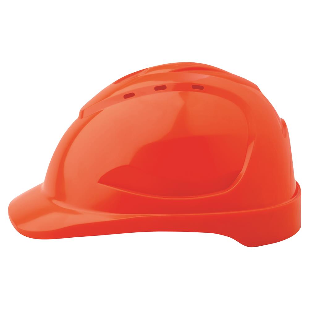 ProChoice Fluoro Orange V9 Vented Hard Hat with Push-Lock Harness