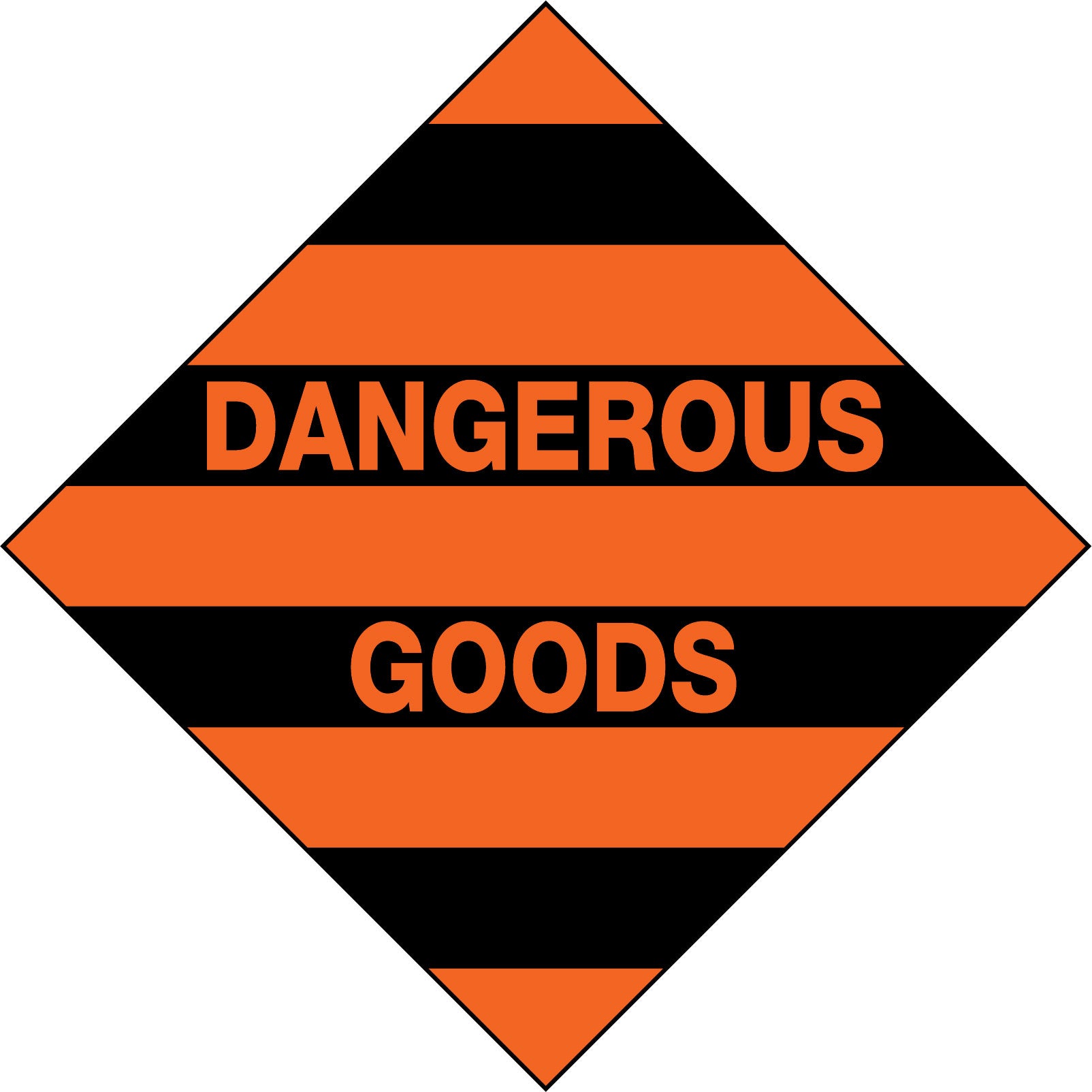 Sign DG Dangerous Goods (Orange) ss 200sq