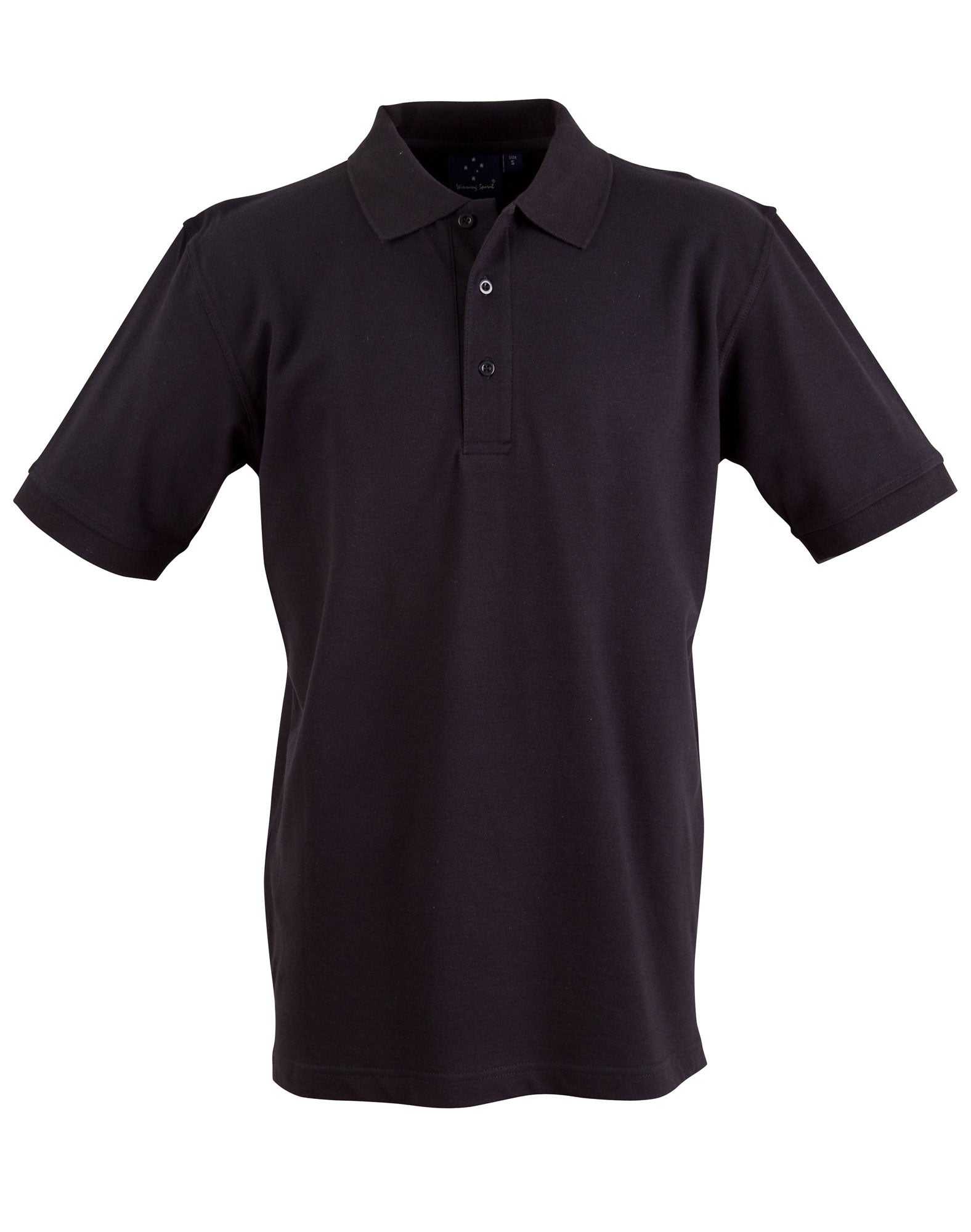 Winning Spirit Mens Darling Harbour Polo SS 200g Black 2XL