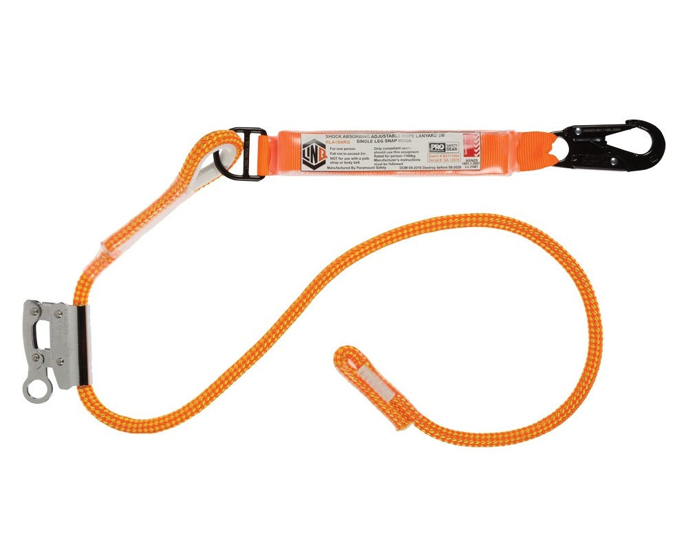 Linq Lanyard Rope with Rope Grab and DA Karabiner 2m