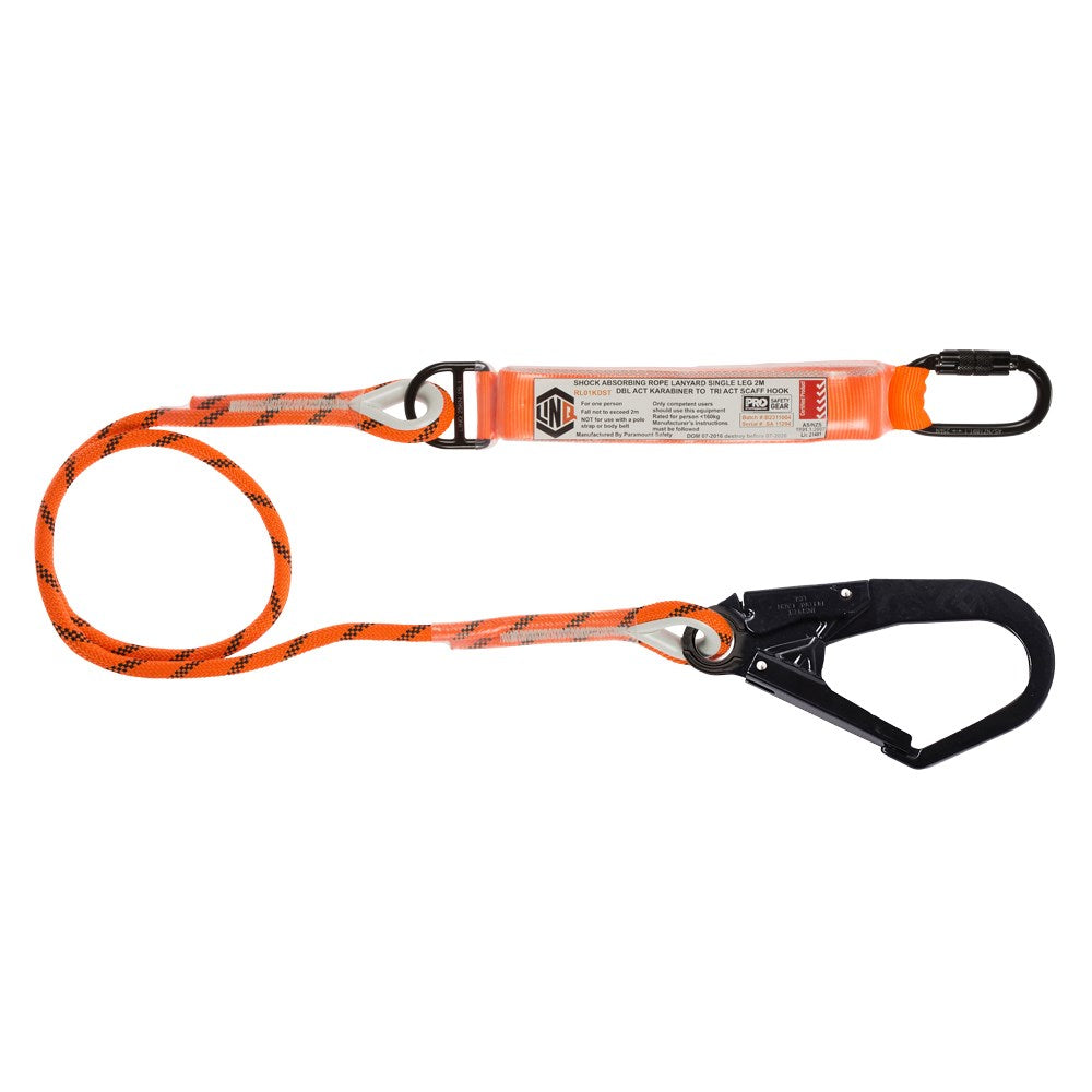 Linq Lanyard Single Rope 2 x DA Karabiners 2m