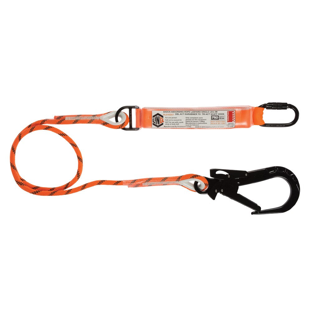 Linq Lanyard Single Rope 2 x DA Karabiners 2m